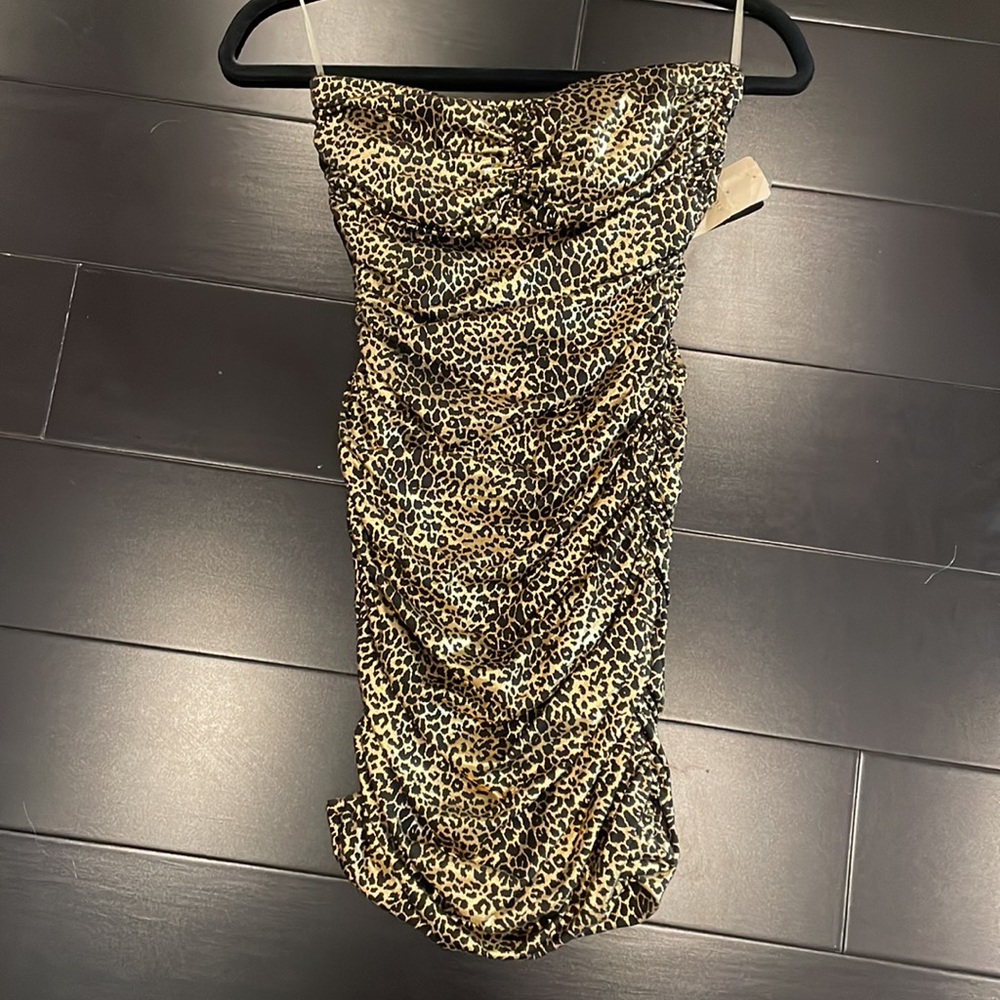 Forever 22 Gold Black Mini Dress